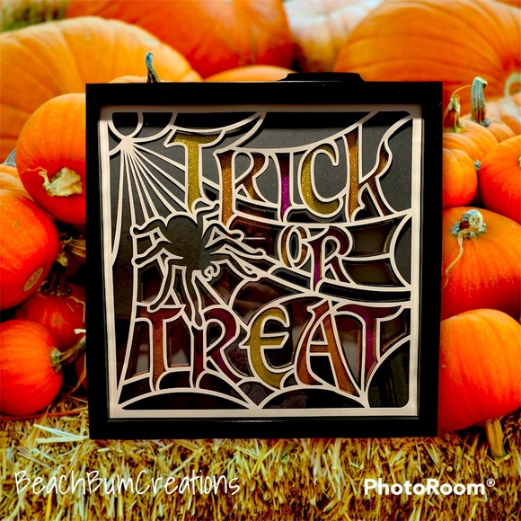 12x12 Trick or Treat Shadow Box - Picture 1 of 1